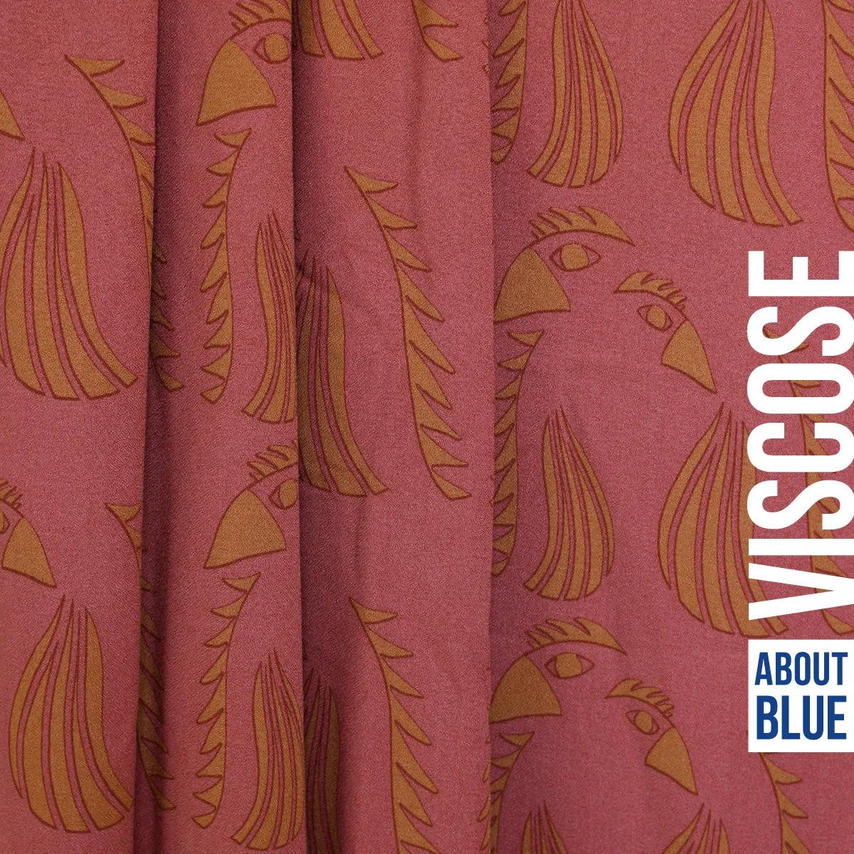 Terracotta viscose met papegaaien van About Blue